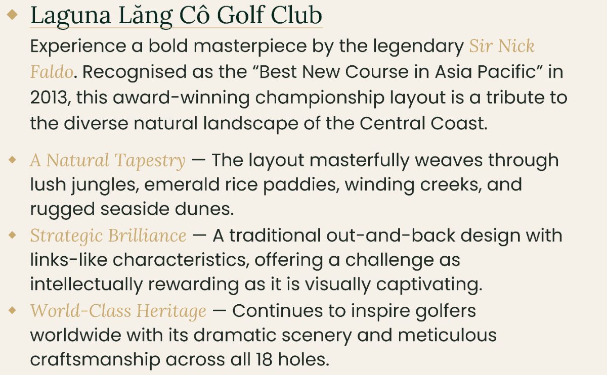 Gói Golf The Faldo Masterpiece: Trải nghiệm 4N3Đ sang trọng tại Angsana Lăng Cô - Ảnh trích xuất PDF 9